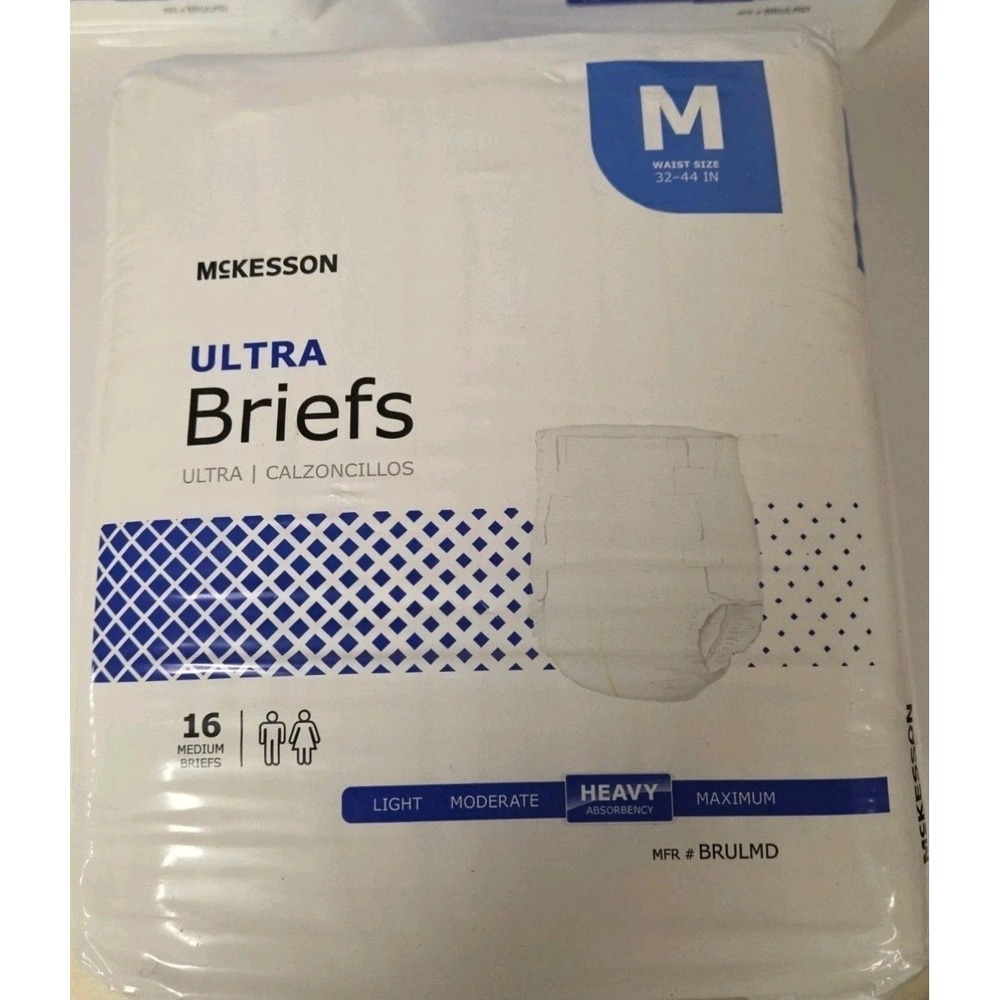 McKesson Ultra Heavy Absorbency Adult Disposable Brief Diapers M Tab Closure